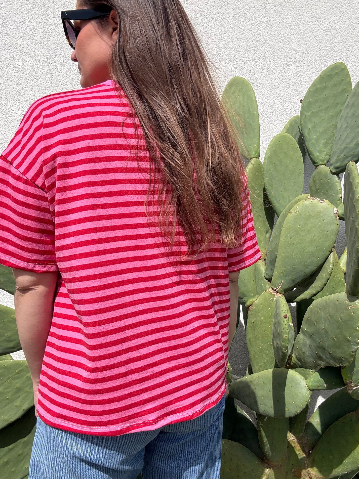 TEE RAYE ROUGE / ROSE