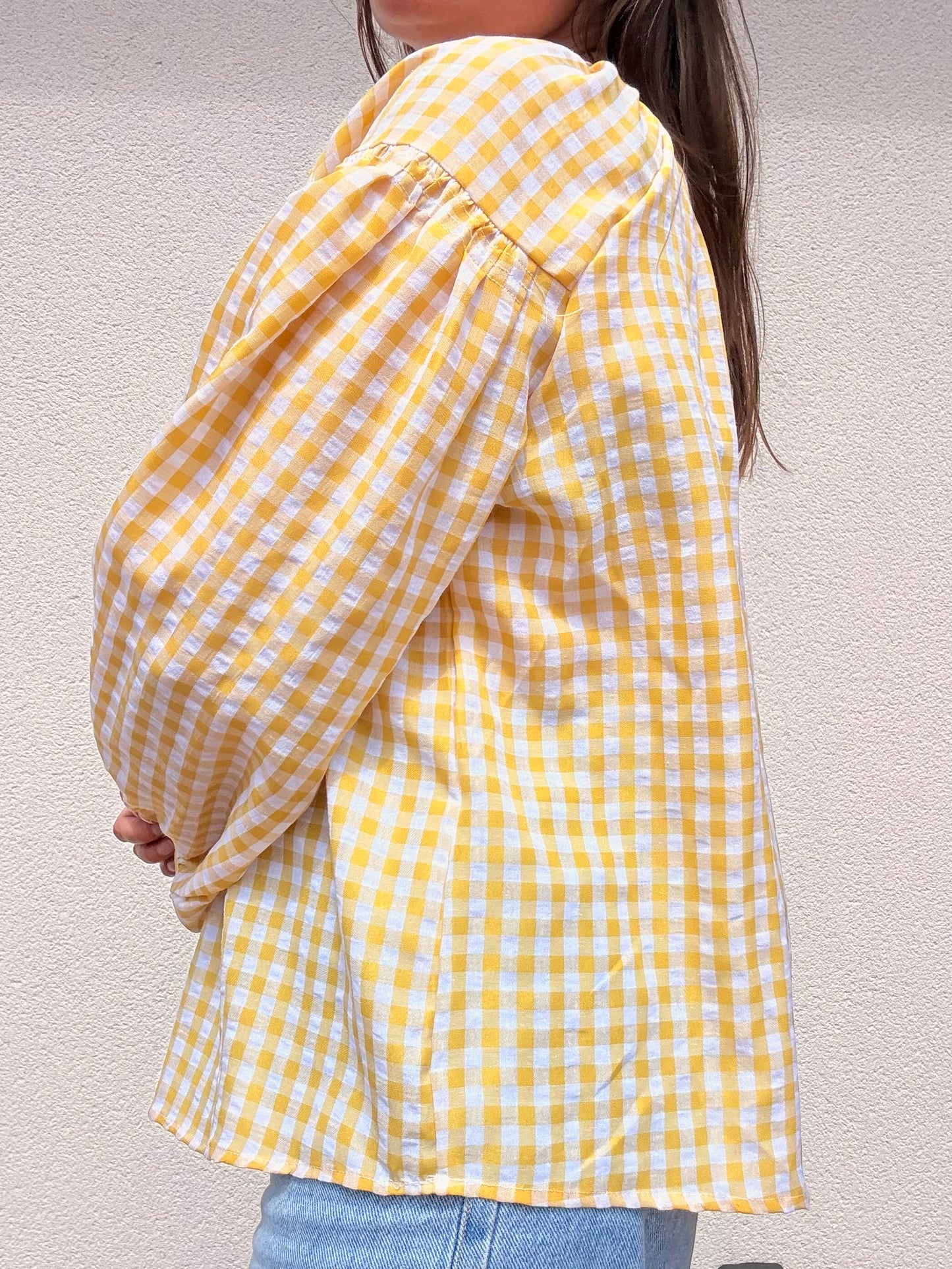 BLOUSE VICHY JAUNE