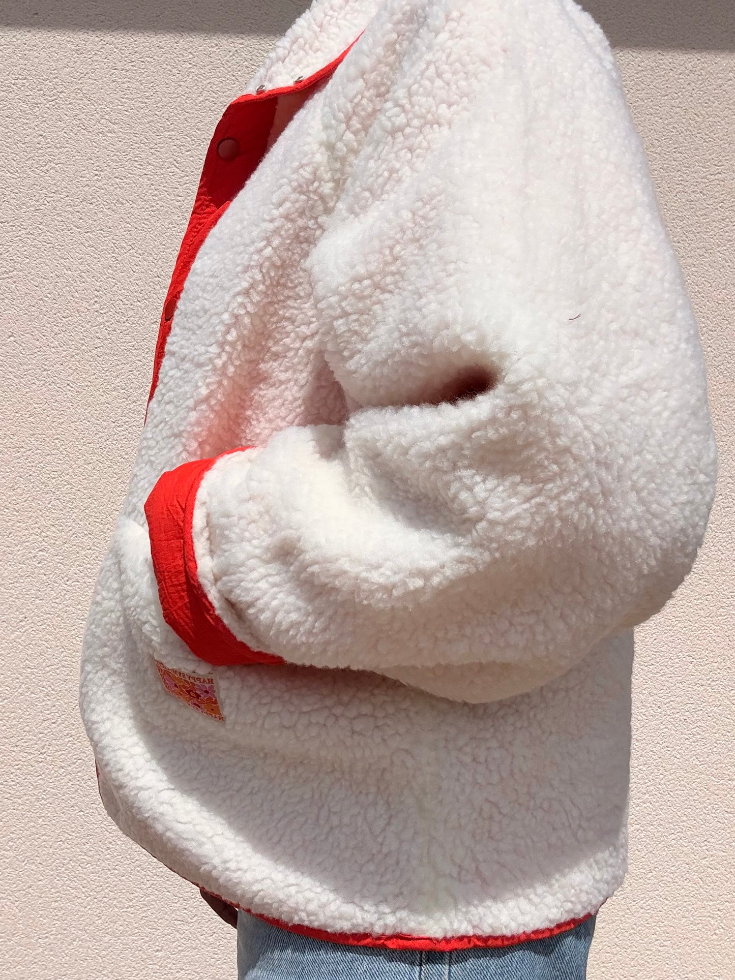 VESTE REVERSIBLE CORAIL