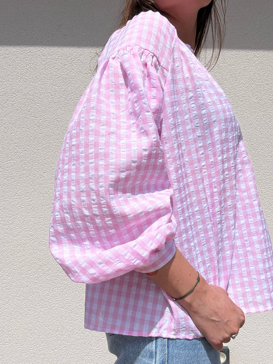 BLOUSE VICHY ROSE