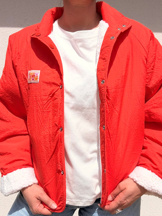 VESTE REVERSIBLE CORAIL