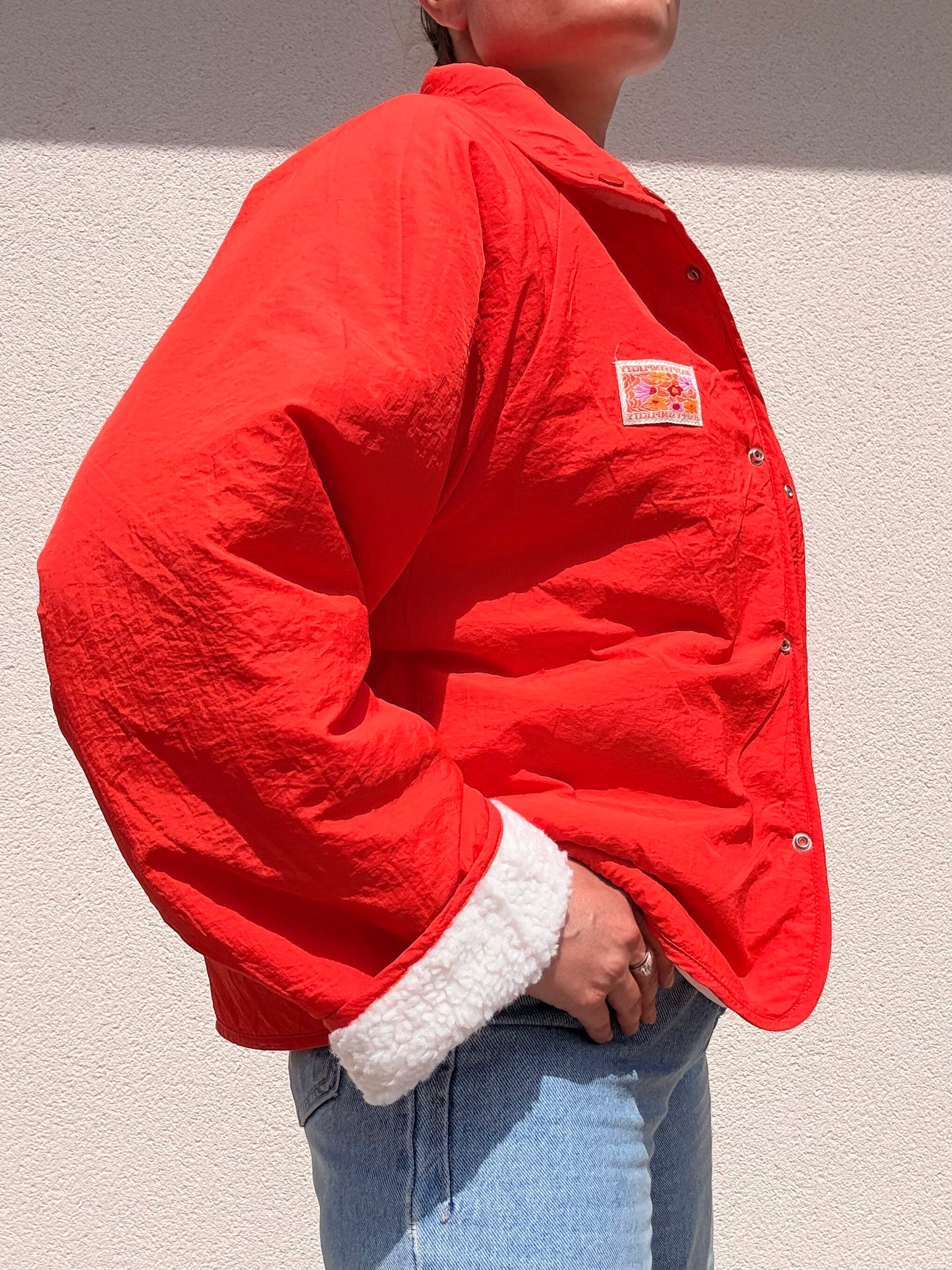 VESTE REVERSIBLE CORAIL