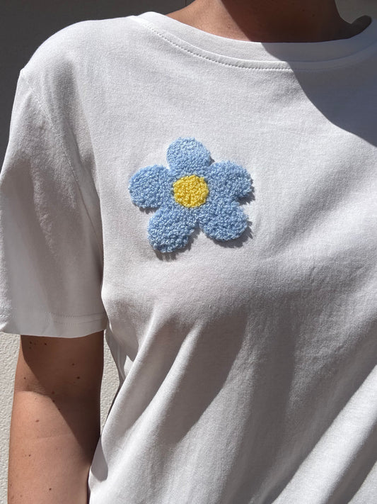 TEE SHIRT FLEUR BOUCLETTE