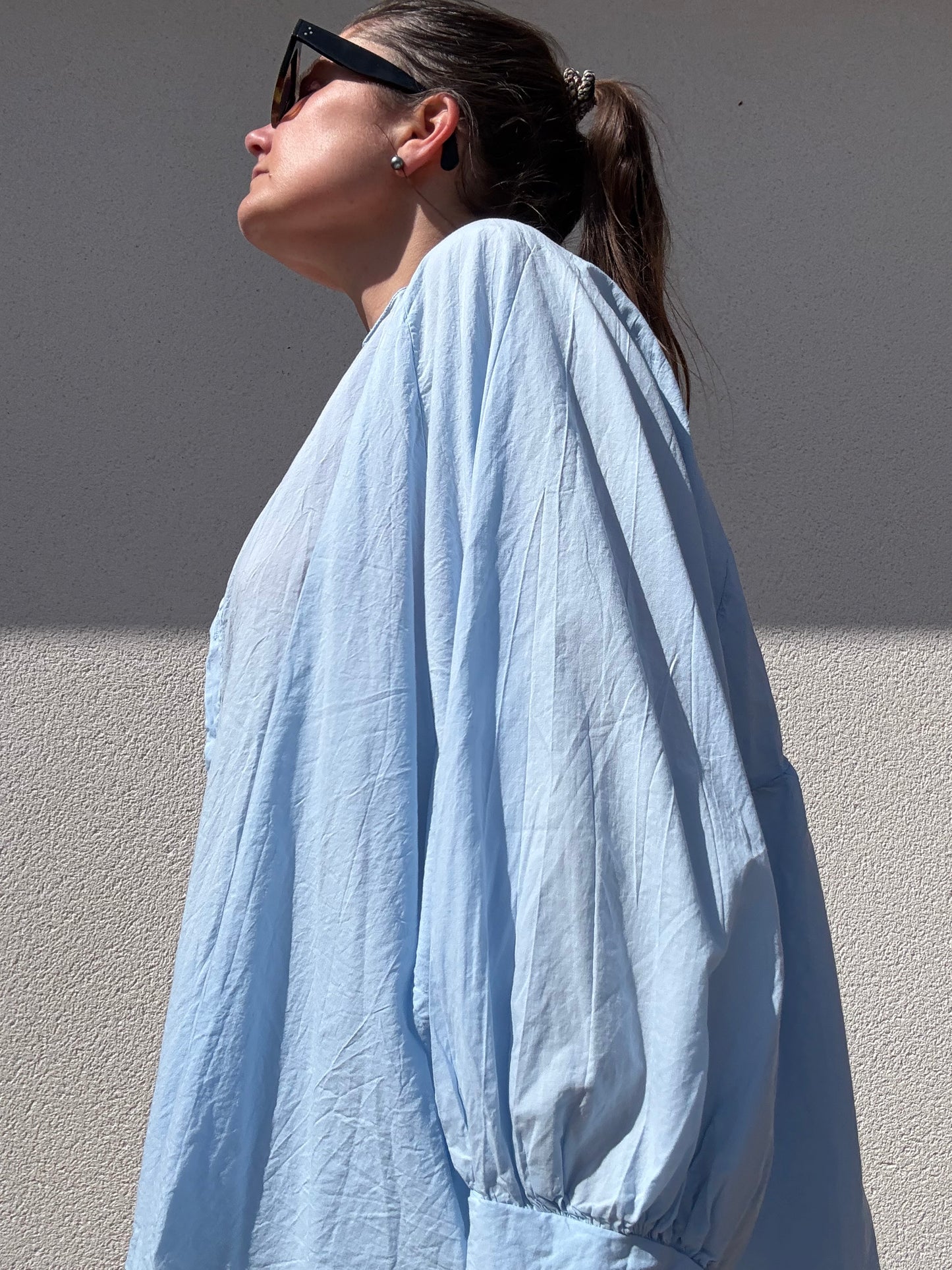 BLOUSE EN COTON BABY BLUE