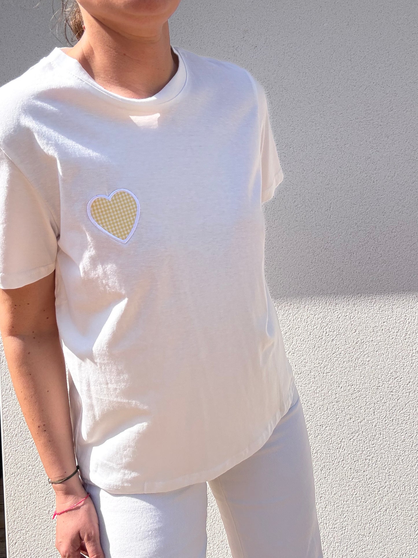 TEE SHIRT COEUR VICHY