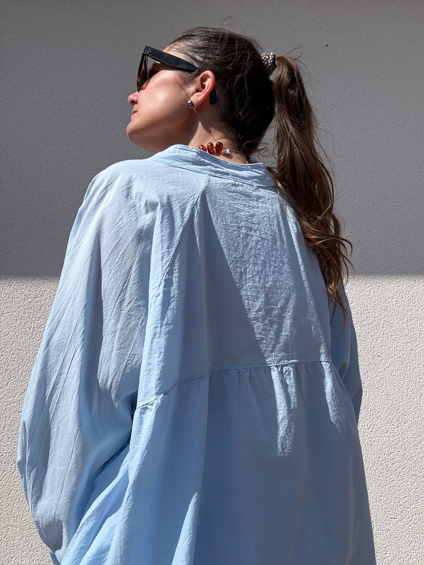 BLOUSE EN COTON BABY BLUE
