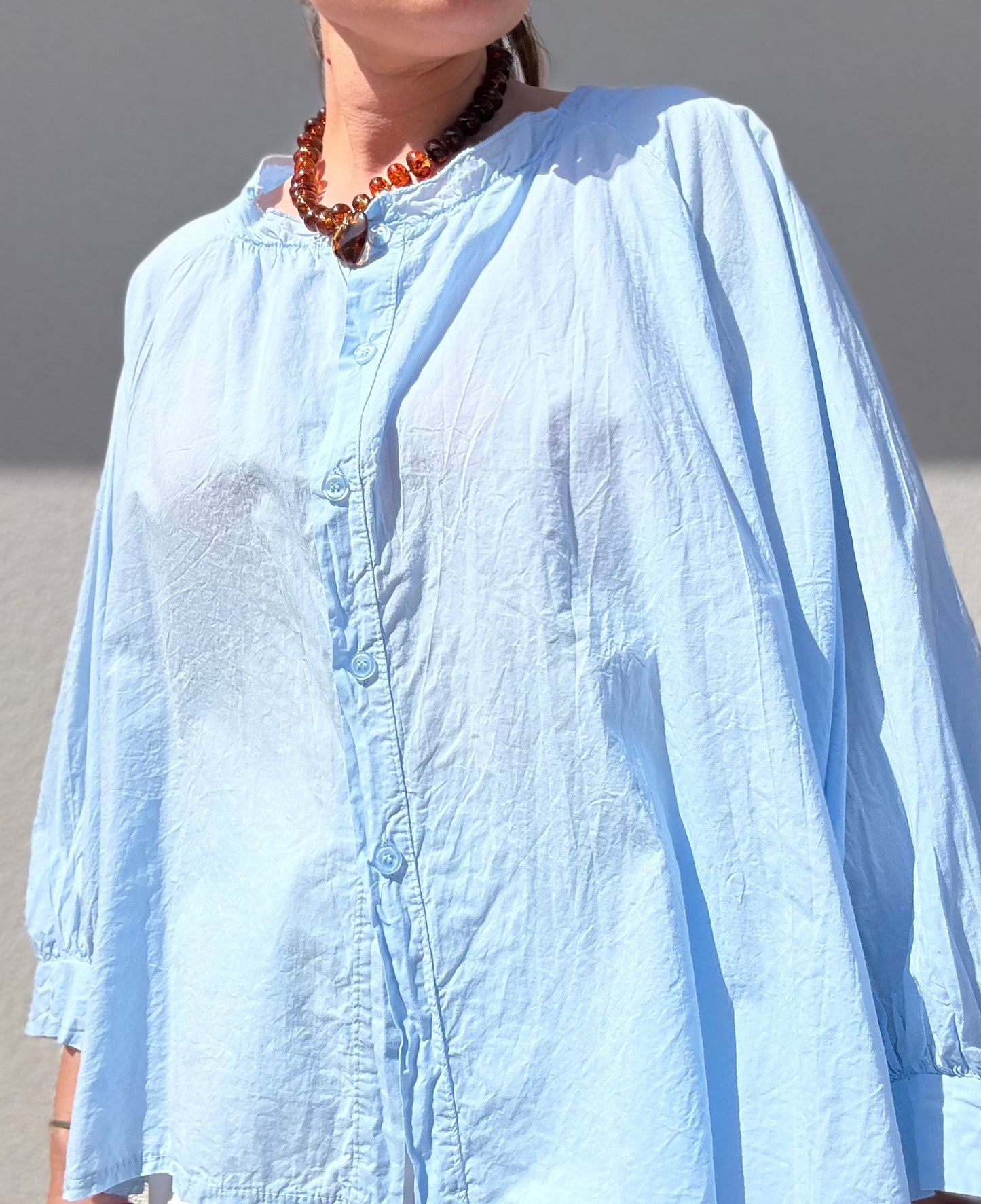 BLOUSE EN COTON BABY BLUE