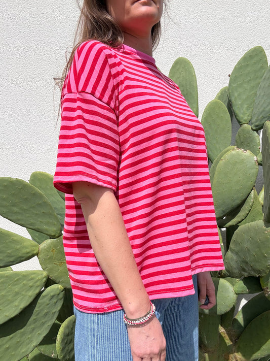 TEE RAYE ROUGE / ROSE