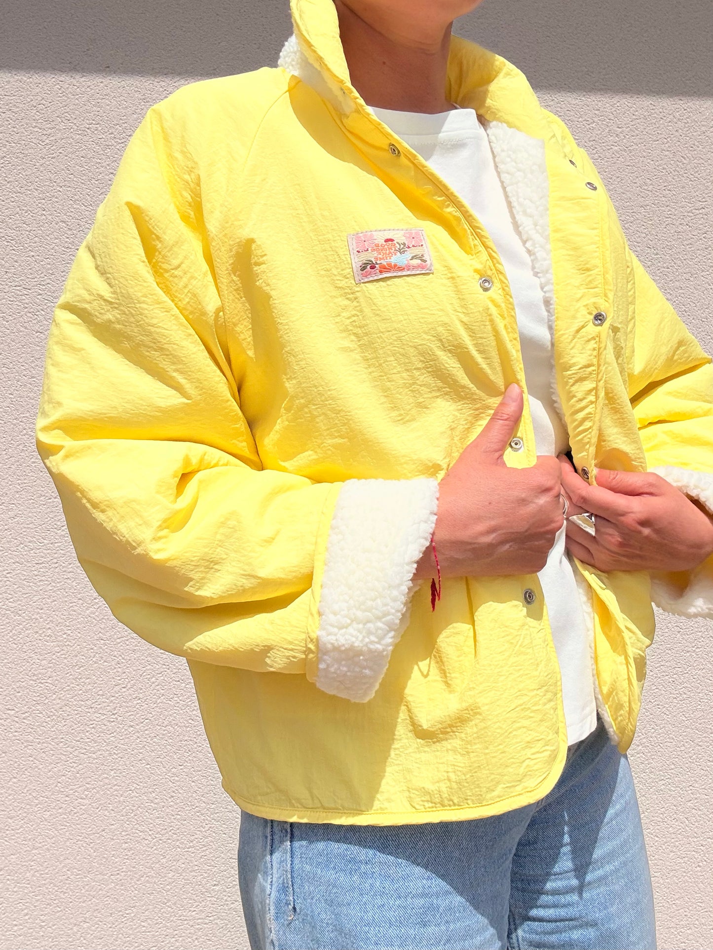 VESTE REVERSIBLE JAUNE