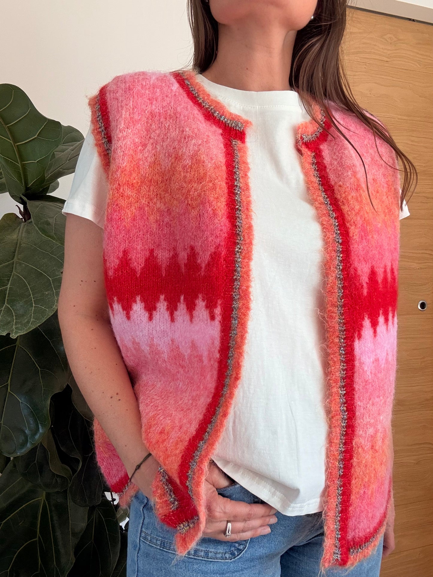 GILET SANS MANCHES LAINE
