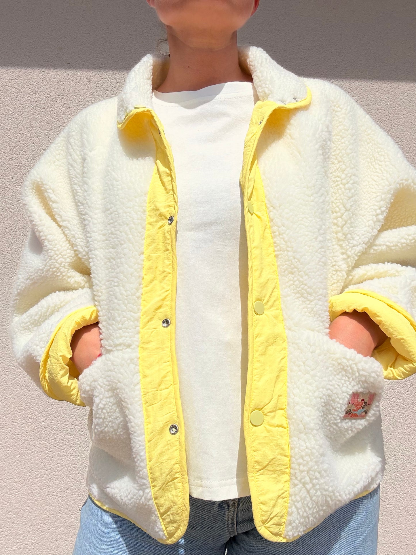 VESTE REVERSIBLE JAUNE
