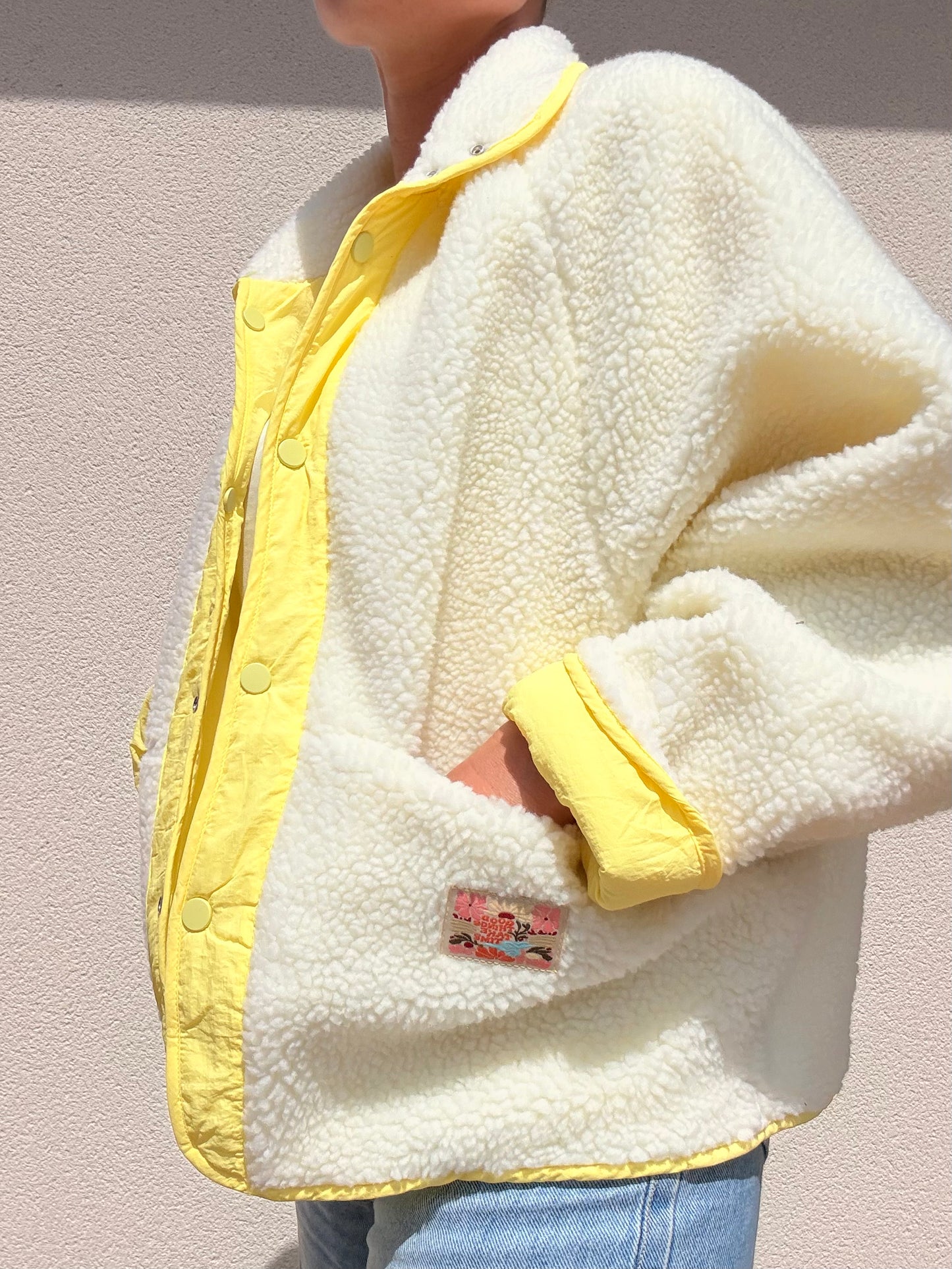 VESTE REVERSIBLE JAUNE
