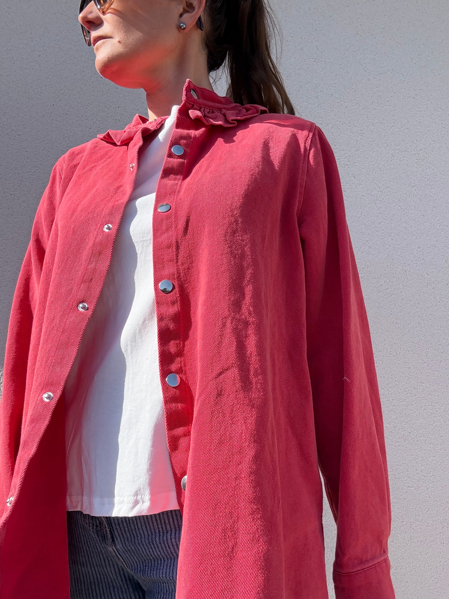 VESTE CLAUDIE ROUGE